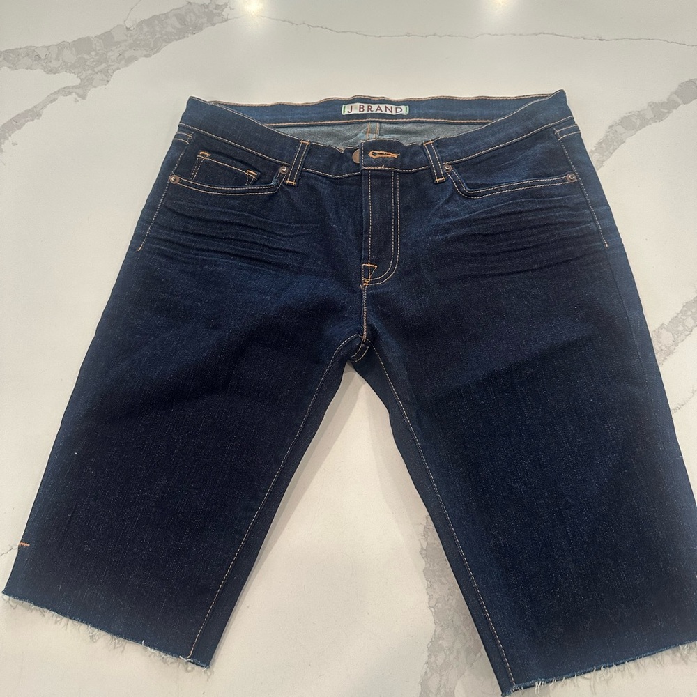 J Brand Women's Dark Blue Cropped Jeans